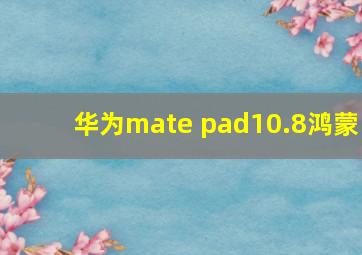 华为mate pad10.8鸿蒙